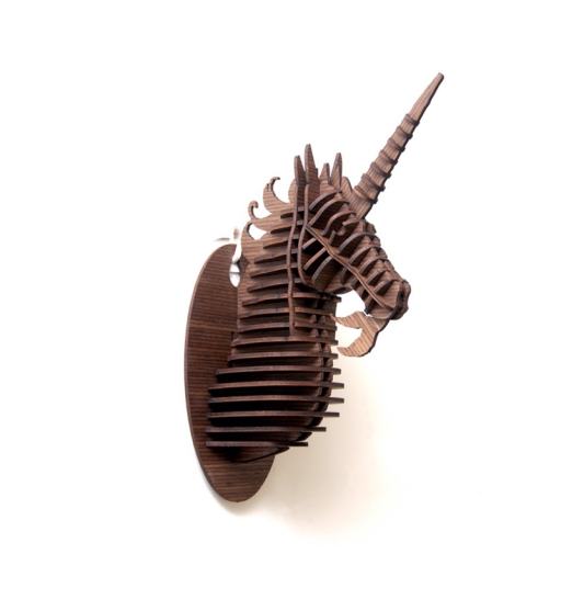 Tenon Art Unicorn Head (Medium Wood Board, not assemble)